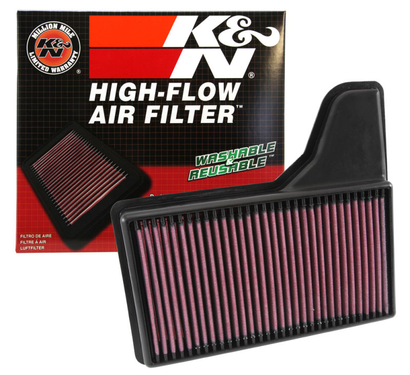 K&N Replacement Panel Air Filter for 2015 Ford Mustang 2.3L L4/3.7L V6/5.0L V8 thumbnail 6