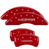 MGP 4 Caliper Covers Engraved Front & Rear MOPAR Red finish silver ch thumbnail 8