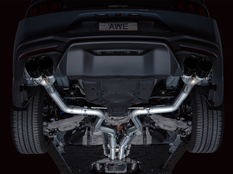AWE 2024 Ford Mustang GT Fastback S650 RWD Track Edition Cat-Back Exhaust w/ Quad Diamond Black Tips thumbnail 9