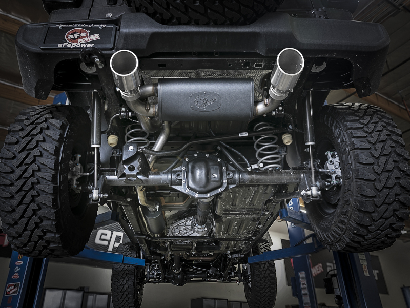 aFe Rebel Series 2.5in 304 SS Cat-Back Exhaust w/ Polished Tips 2018+ Jeep Wrangler (JL) V6 3.6L thumbnail 4
