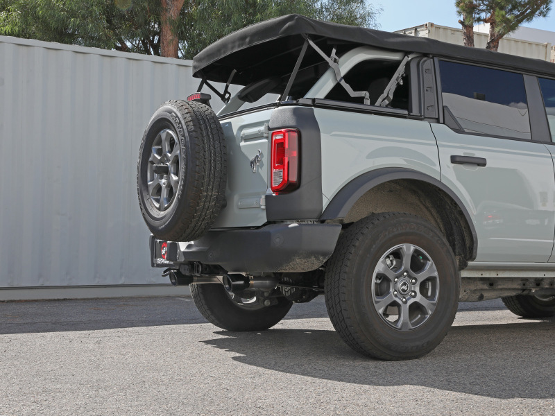 aFe Vulcan 3in 304 SS Axle-Back Exhaust 2021 Ford Bronco L4-2.3L (t)/V6-2.7L (tt) w/ Black Tips thumbnail 9