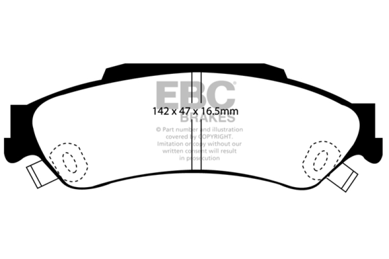 EBC 98-05 Chevrolet Blazer 4.3 2WD Ultimax2 Rear Brake Pads thumbnail 3