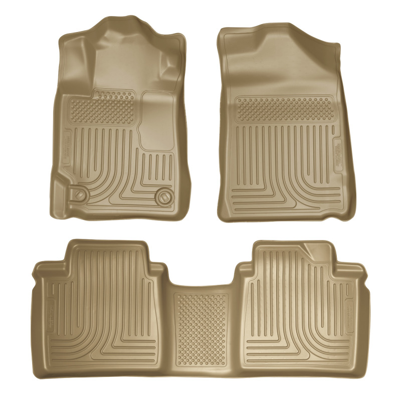 Husky Liners 07-11 Toyota Camry (All) WeatherBeater Combo Tan Floor Liners (One Piece for 2nd Row) thumbnail 3