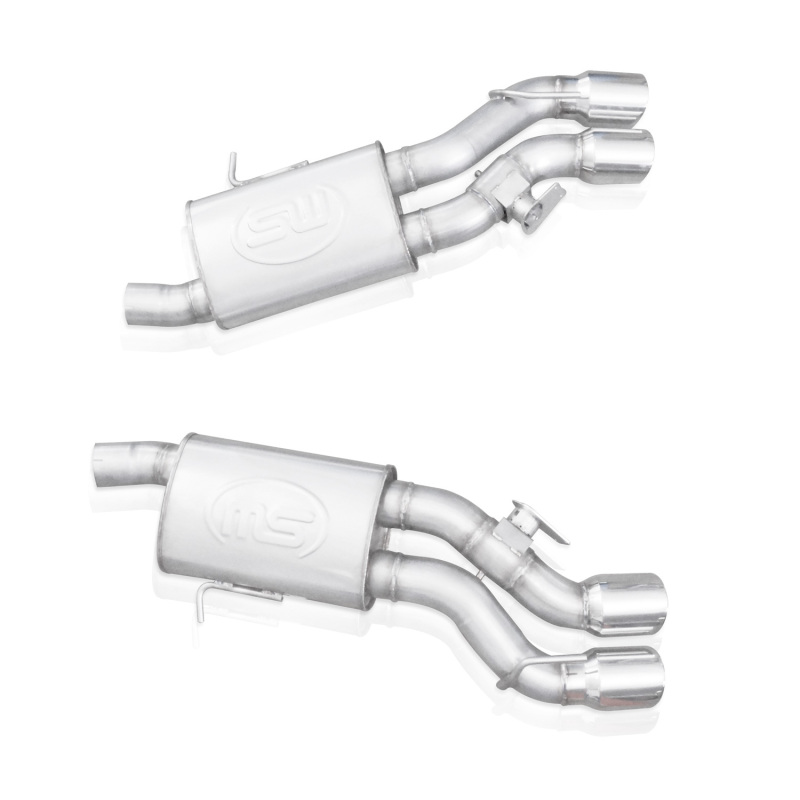Stainless Works 2016-18 Cadillac CTS-V Sedan Axle Back System Dual-Mode Turbo Mufflers 4in Tips thumbnail 6