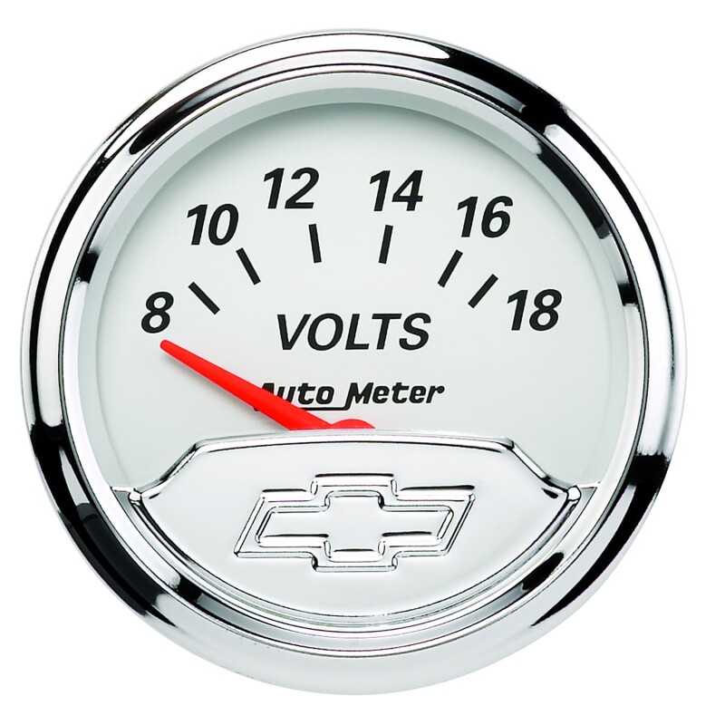 Autometer Chevy Vintage 2in 8-18 Volts Short Sweep Electronic Voltmeter Gauge thumbnail 5