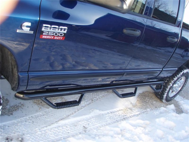 N-Fab Nerf Step 02-08 Dodge Ram 1500/2500/3500 Quad Cab 6.4ft Bed - Gloss Black - Bed Access - 3in thumbnail 6