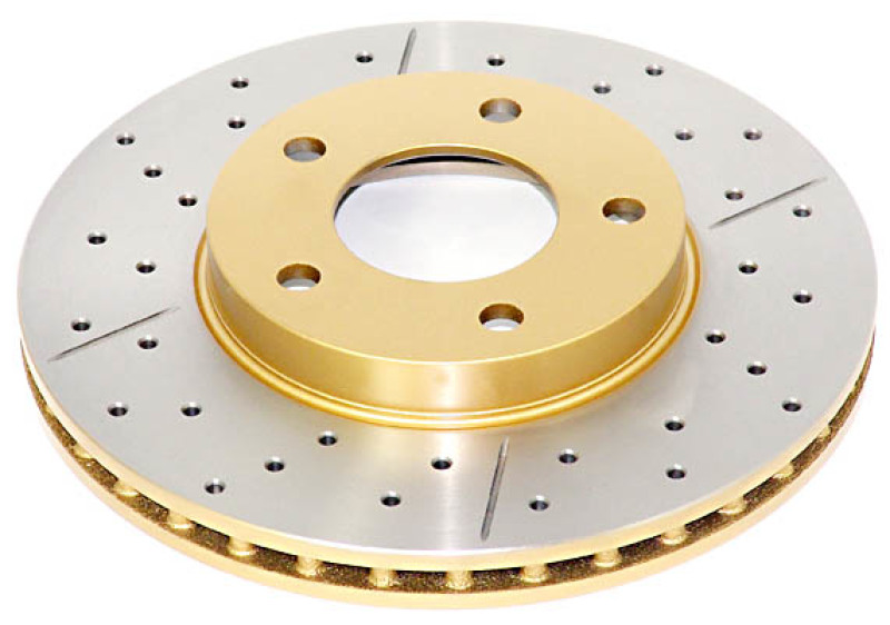 DBA Street Series X-Gold Disc Brake Rotors for 2006 ESCAPE, 2002-2005 TRIBUTE - DBA957X Rotor, Cross-Drilled, Slotted, X-Gold, Uni-Directional, Ford, Mazda, Front, Each thumbnail 4