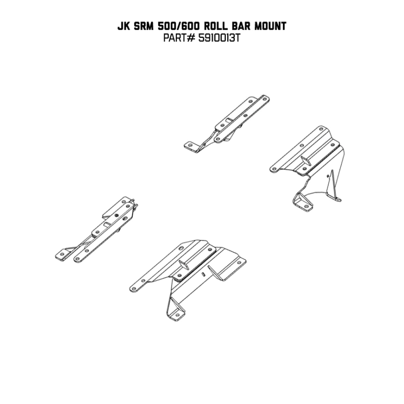 Go Rhino 07-17 Jeep Wrangler 4dr Mounting Kit for SRM Rack thumbnail 7