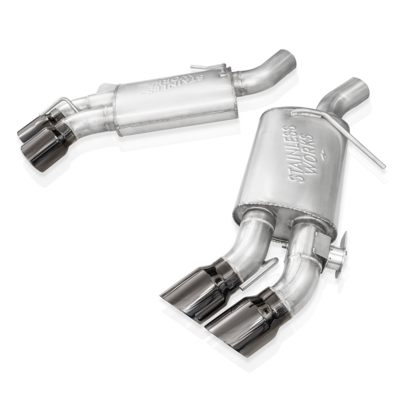 Stainless Works 16-21 Camaro SS 3in Legend SW Connect Axle Back w/Valve - 4in Quad Black Tips thumbnail 9