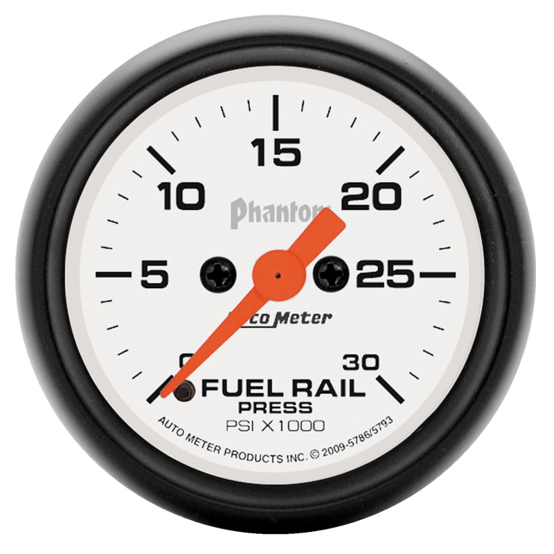 Autometer Phantom 2-1/16in 30K PSI Digital Stepper Motor Fuel Rail Pressure Gauge thumbnail 2