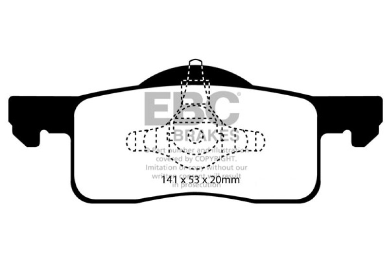 EBC 02-06 Ford Expedition 4.6 2WD Extra Duty Rear Brake Pads thumbnail 2