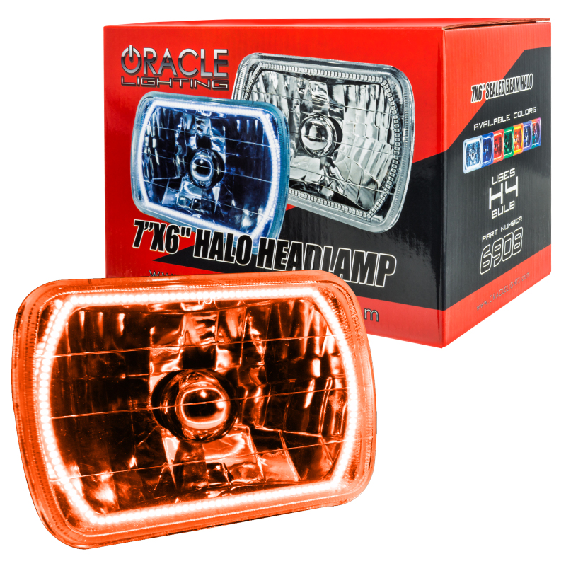 Oracle Pre-Installed Lights 7x6 IN. Sealed Beam - Amber Halo thumbnail 4