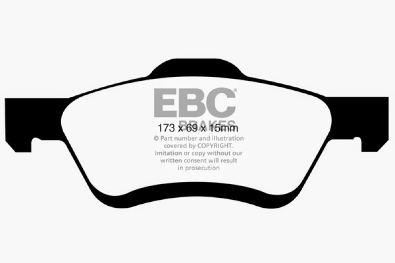 EBC 08-09 Ford Escape 2.3 Greenstuff Front Brake Pads thumbnail 4