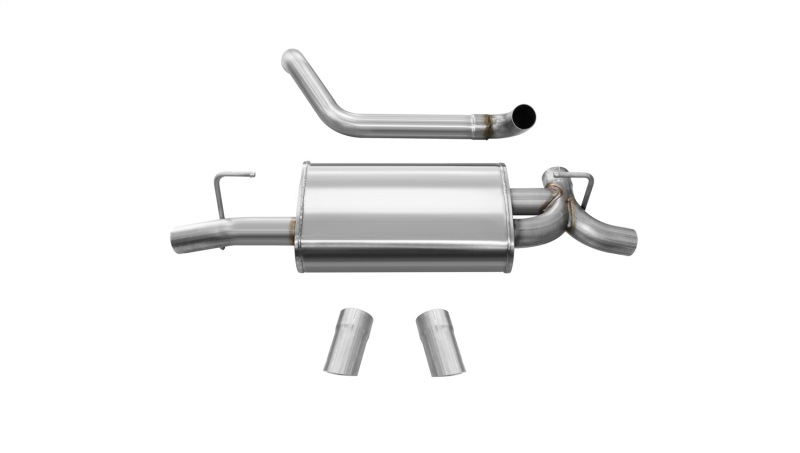 Corsa 2018-2025 Jeep Wrangler JL 2.5in Dual Rear Turn Down Exit Sport Axle-Back Exhaust thumbnail 6