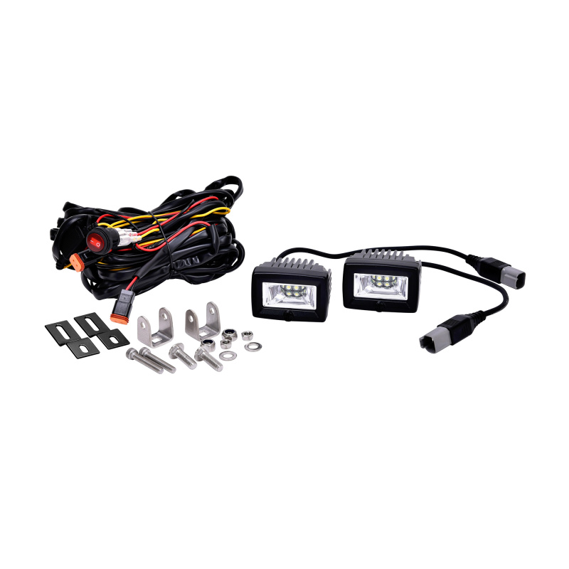 KC HiLiTES C-Series C2 LED 2in. Backup Area Flood Light 20w (Pair Pack System) - Black thumbnail 2