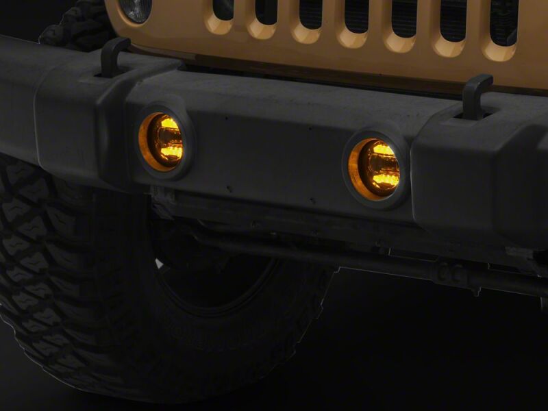 Raxiom 07-18 Jeep Wrangler JK Axial Series LED Angel Eye Fog Lights- Amber and White thumbnail 8