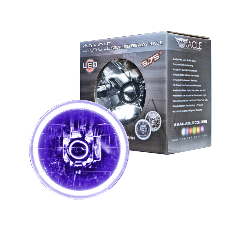 Oracle Pre-Installed Lights 5.75 IN. Sealed Beam - UV/Purple Halo thumbnail 2