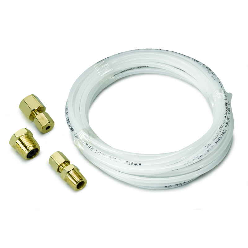 Autometer 12 Foot Nylon Tubing 1/8in. w/ 1/8in. Brass Compression Fittings