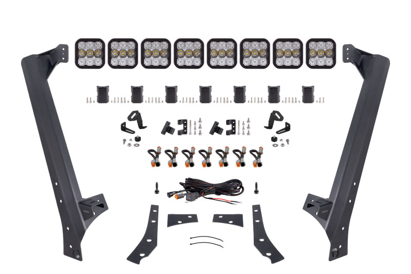 Diode Dynamics Jeep JK SS5 Sport CrossLink Windshield - White Combo Lightbar Kit thumbnail 2