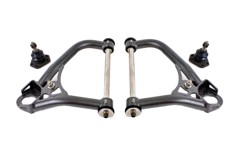 BMR 67-69 1st Gen F-Body Pro-Touring Upper A-Arms w/ Tall Ball Joint (Delrin) - Black Hammertone