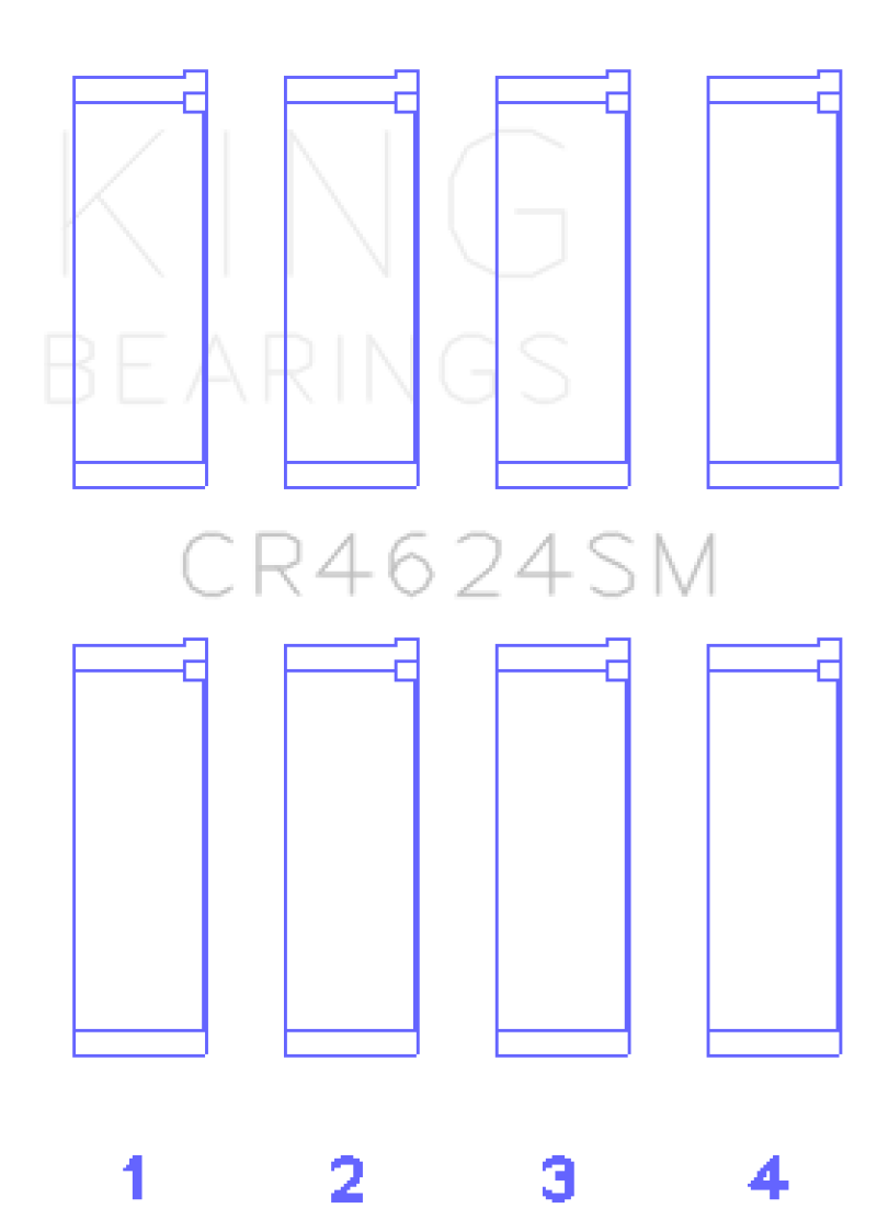 King Engine Bearings Hyundai G4KE/G4KC Rod Bearings (Set of 4) - Size +.25mm thumbnail 3