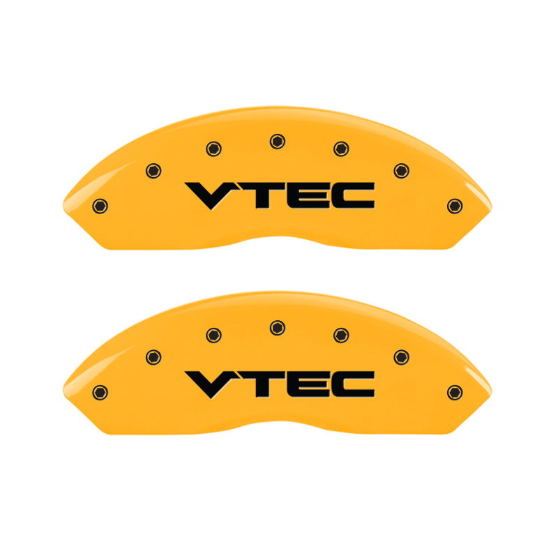 MGP 4 Caliper Covers Engraved Front & Rear Vtech Yellow Finish Black Char 2005 Honda Pilot thumbnail 6