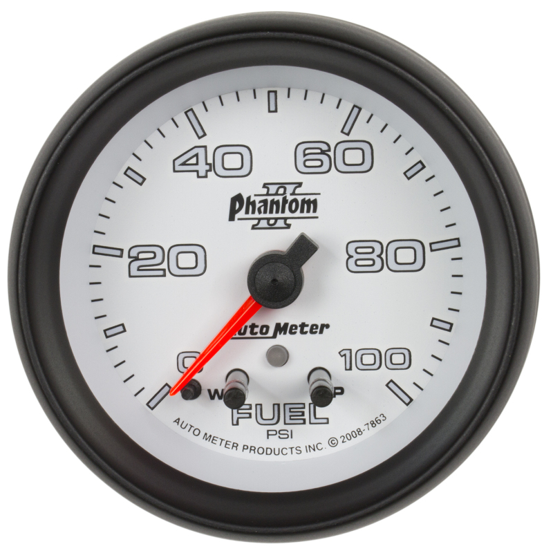 AutoMeter Gauge Fuel Press 2-5/8in. 100PSI Stepper Motor W/ Peak & Warn Phantom II thumbnail 4