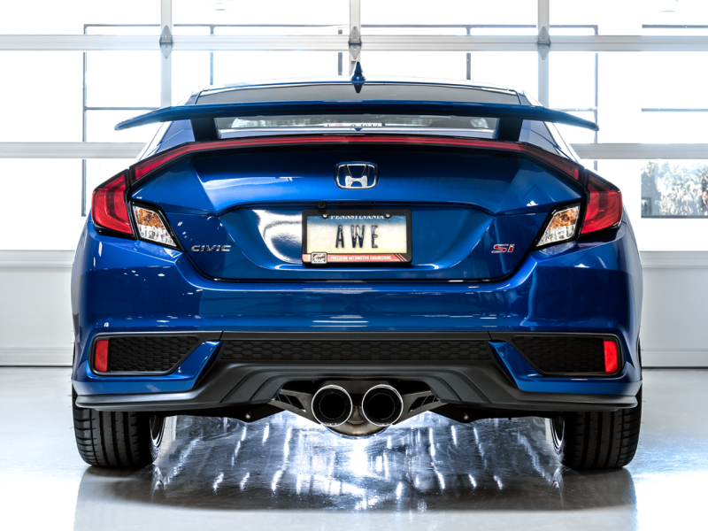AWE Tuning 17+ Honda Civic SI 1.5L / Type R 2.0L Turbo Triple-to-Dual Tip Conversion Kit thumbnail 9