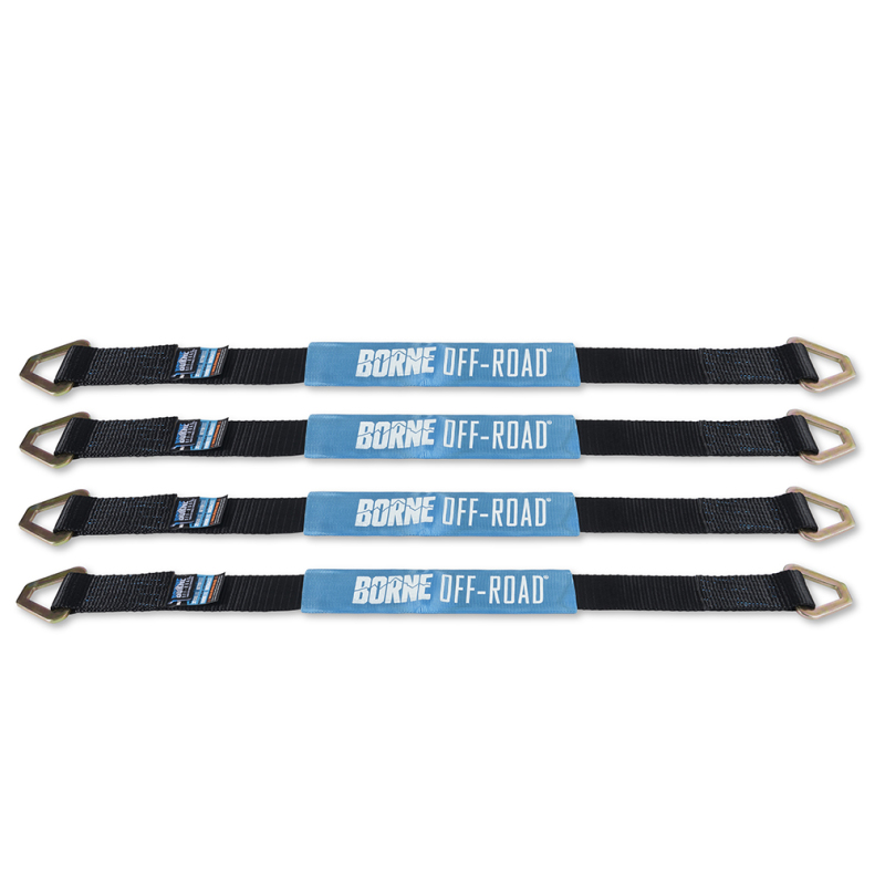 Borne Off-Road Vehicle Ratchet Tie-Down Kit (4 pack) Black thumbnail 4