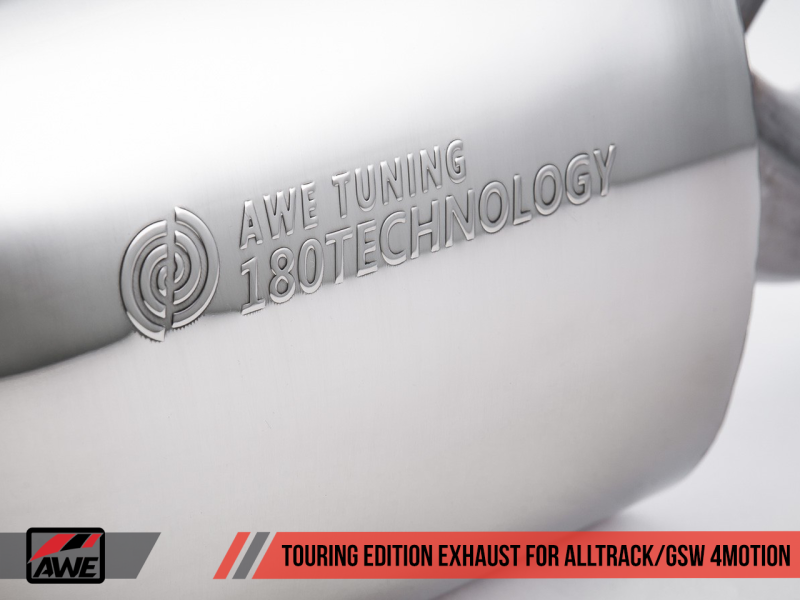 AWE Tuning VW MK7 Golf Alltrack/Sportwagen 4Motion Touring Edition Exhaust - Diamond Black Tips thumbnail 8