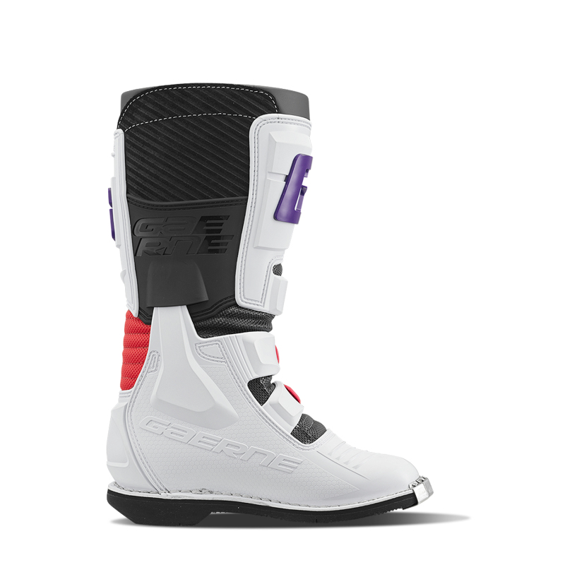 Gaerne GXJ Boot White/Red/Purple Size Youth - 5.5