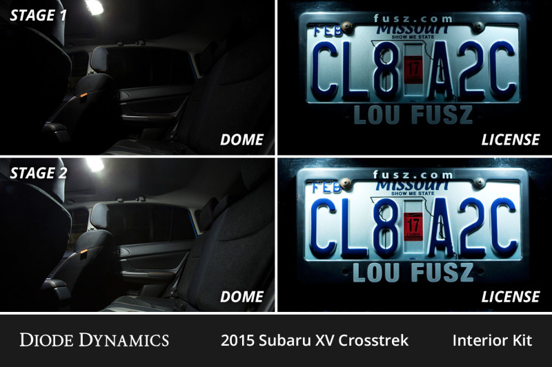 Diode Dynamics 13-16 Subaru XV Crosstrek Interior LED Kit Cool White Stage 1 thumbnail 6
