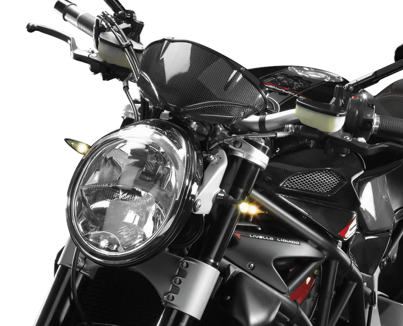 Kuryakyn Kellermann Micro Rhombus Collection Turn Signals 2540 Signal, Rhombus, LED, Clear Lens, White/Amber Light, Black Housing, Each thumbnail 2