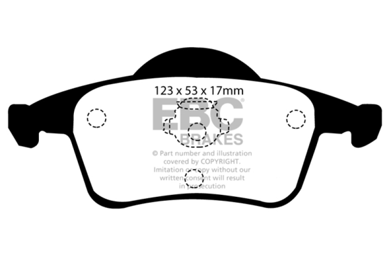 EBC 01-05 Volvo S60 2.3 Turbo T5 Ultimax2 Rear Brake Pads thumbnail 2