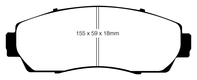 EBC 07-09 Acura RDX 2.3 Turbo Ultimax2 Front Brake Pads thumbnail 2