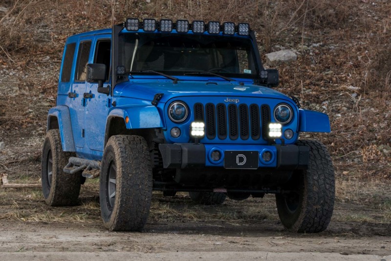 Diode Dynamics 07-18 Jeep JK Wrangler SS5 Bumper LED Pod Light Kit - Sport Yellow Driving thumbnail 4
