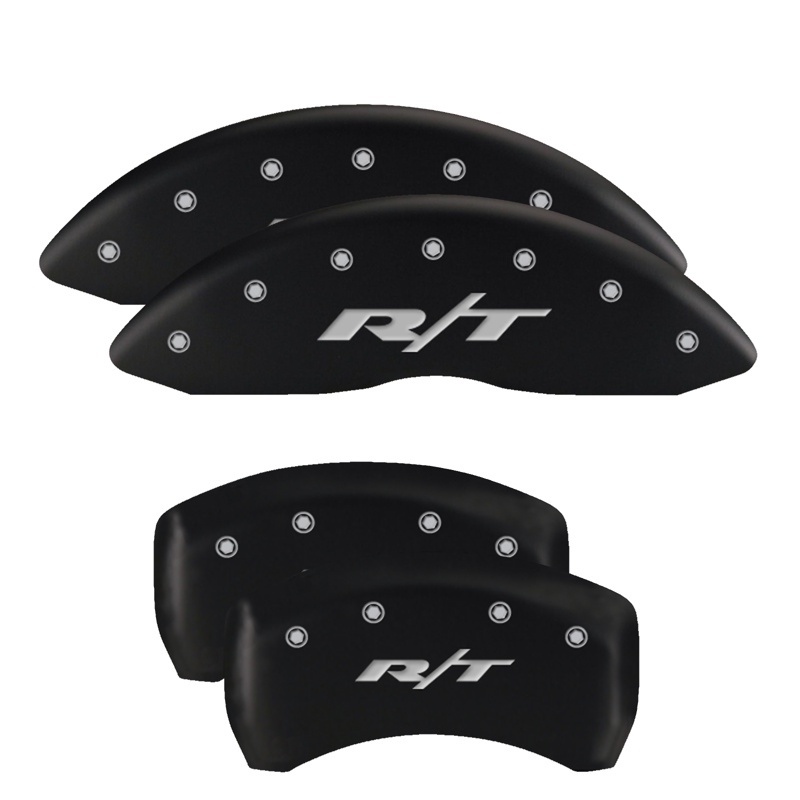 MGP 4 Caliper Covers Engraved Front & Rear RT Black finish silver ch thumbnail 6