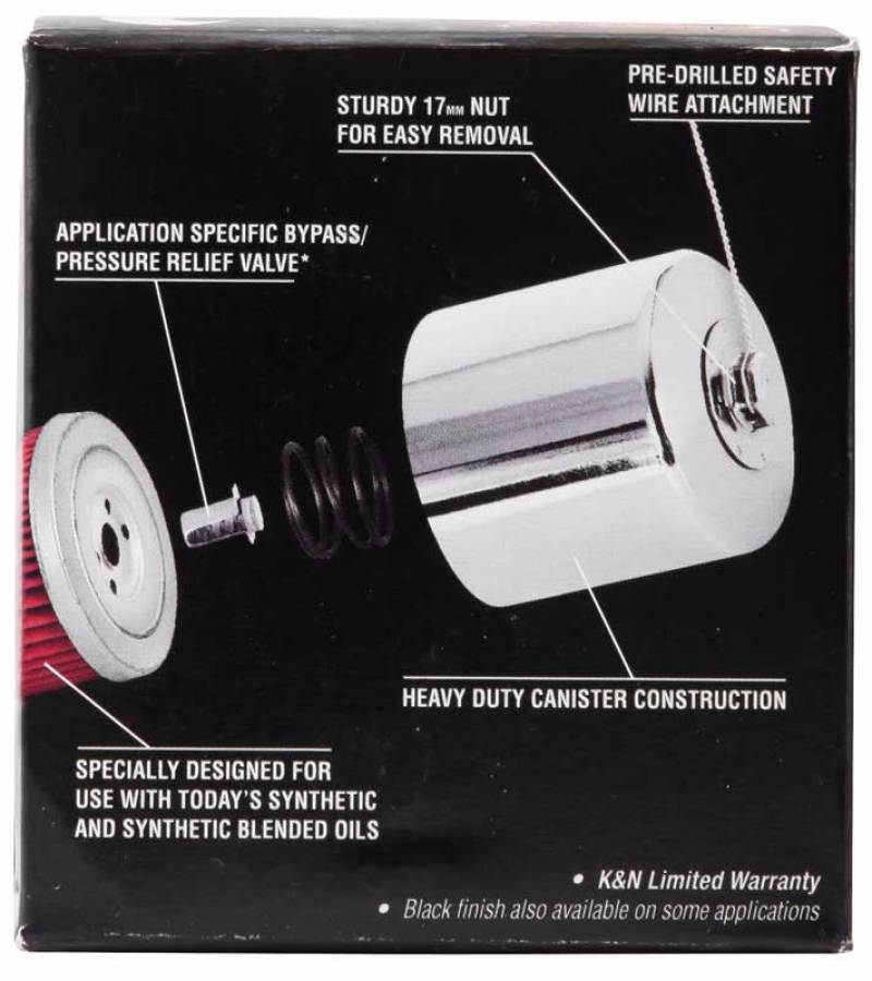 K&N Suzuki / Arctic Cat / Cagiva / Kawasaki / KYMCO / Aprilia 2.813in OD x 3.221in H Oil Filter thumbnail 8