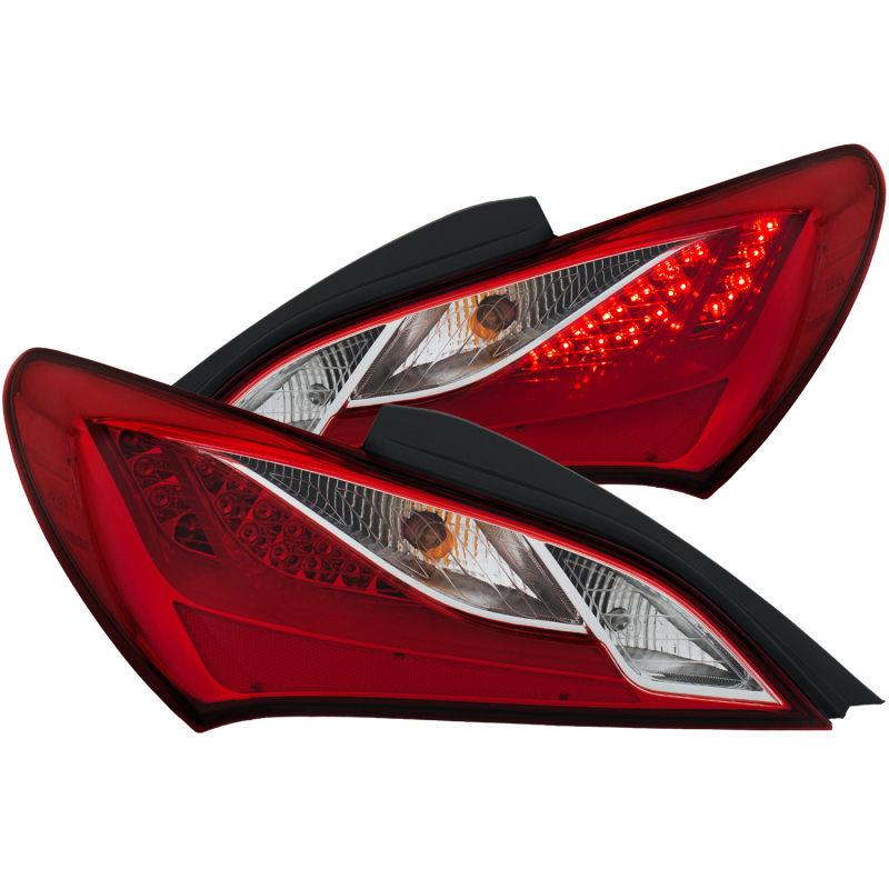 ANZO 2010-2013 Hyundai Genesis LED Taillights Red/Clear thumbnail 6