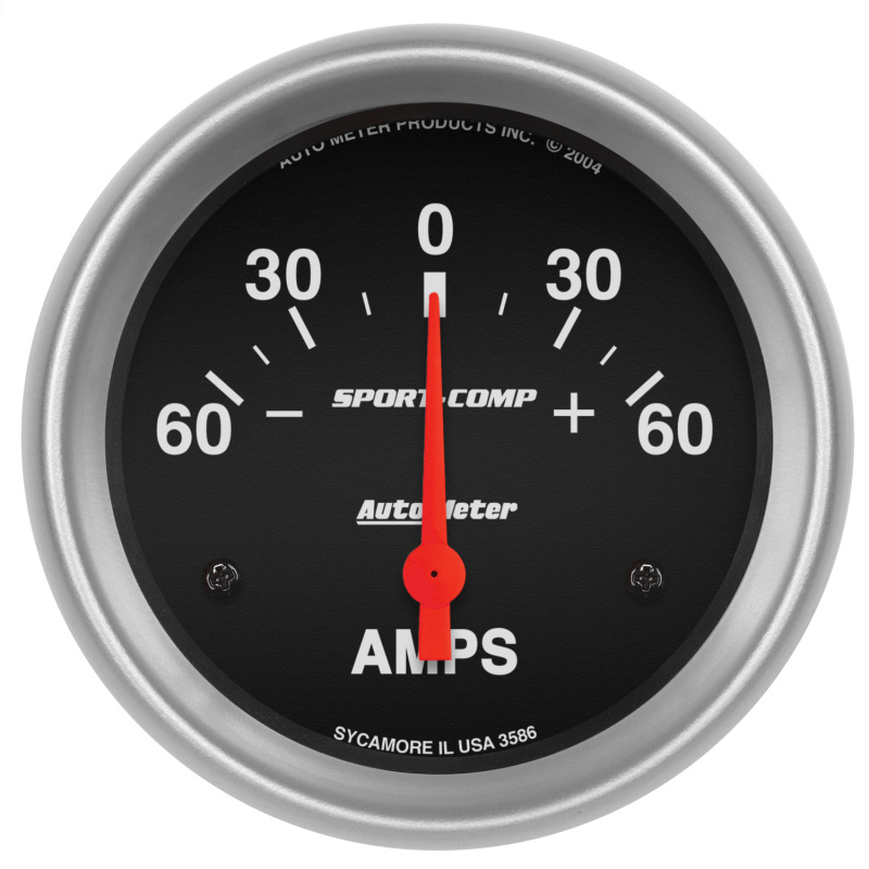 Autometer 2-5/8in Electric 60-0-60 Amps Ammeter thumbnail 4