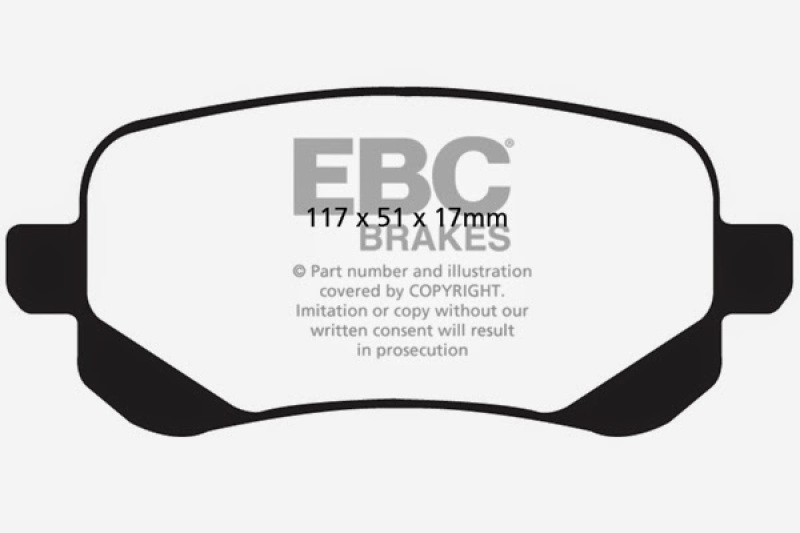 EBC 08-11 Chrysler Town & Country 3.3 Greenstuff Rear Brake Pads thumbnail 5