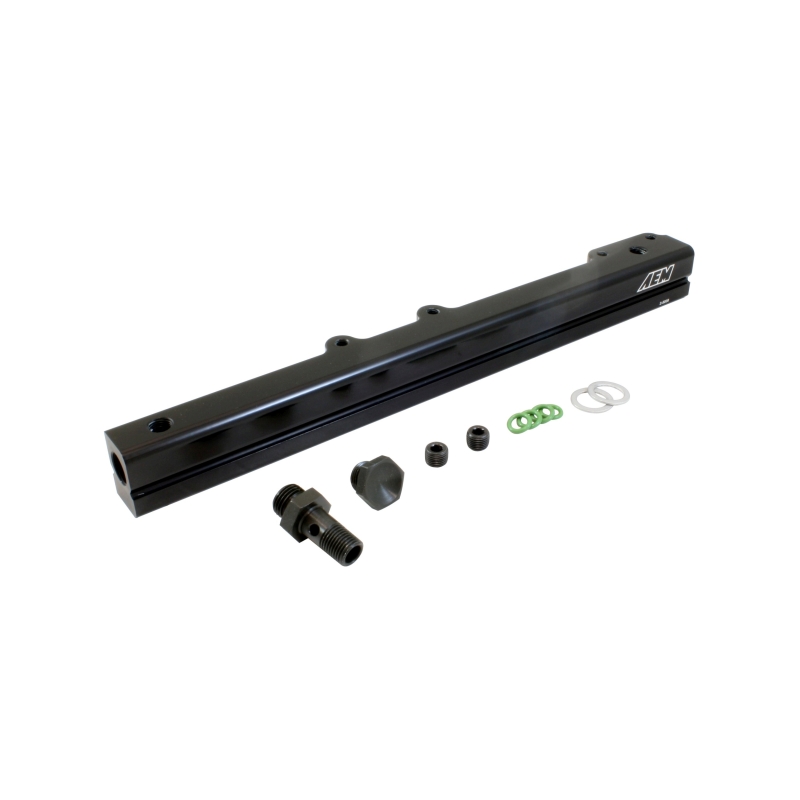 AEM 96-00 Civic CX/DX/LX/EX & 96-97 Del Sol S/Si Black Fuel Rail