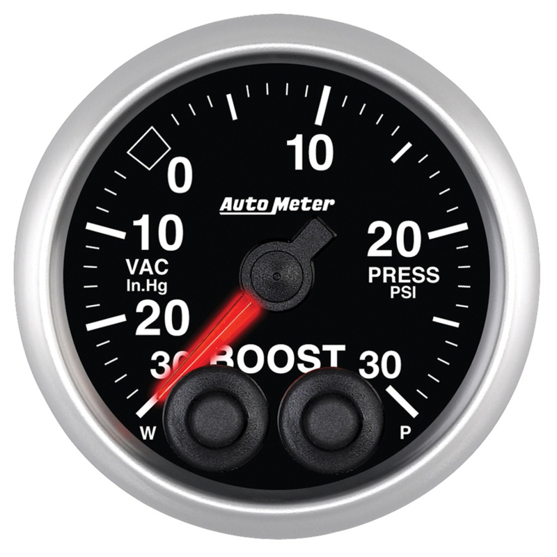Autometer Elite 52mm 30 In Hg/30 PSI Vacuum/Boost Peak and Warn Gauge w/ Electronic Control thumbnail 3