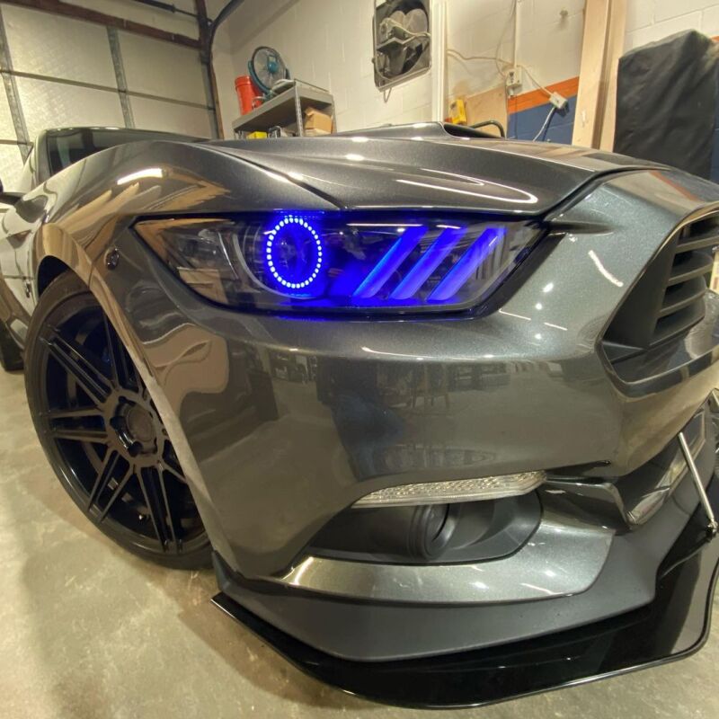 Oracle 15-17 Ford Mustang V6/GT/Shelby DRL w/ Halo Kit - ColorSHIFT w/ Simple Controller thumbnail 8