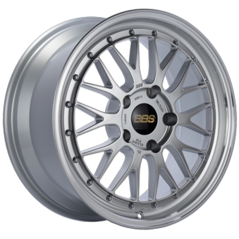 BBS LM 18x8 5x112 ET45 Diamond Silver Center / Diamond Cut Lip Wheel PFS/Clip Required