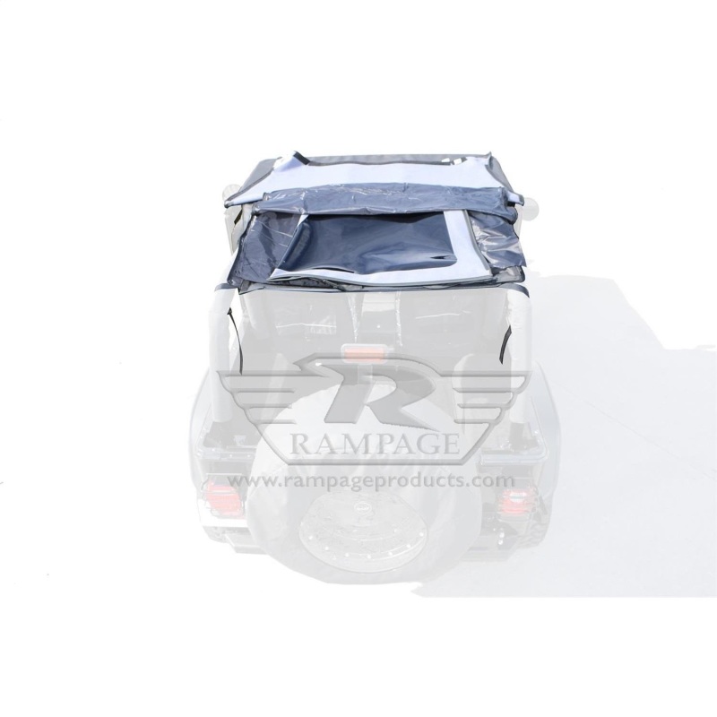 Rampage 1992-1995 Jeep Wrangler(YJ) Frameless Soft Top Kit - Black Diamond thumbnail 6