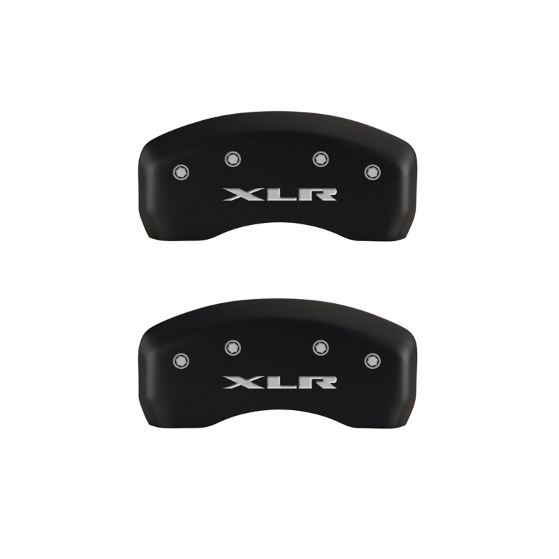MGP 4 Caliper Covers Engraved Front Cursive/Cadillac Engraved Rear XLR Red finish silver ch thumbnail 7