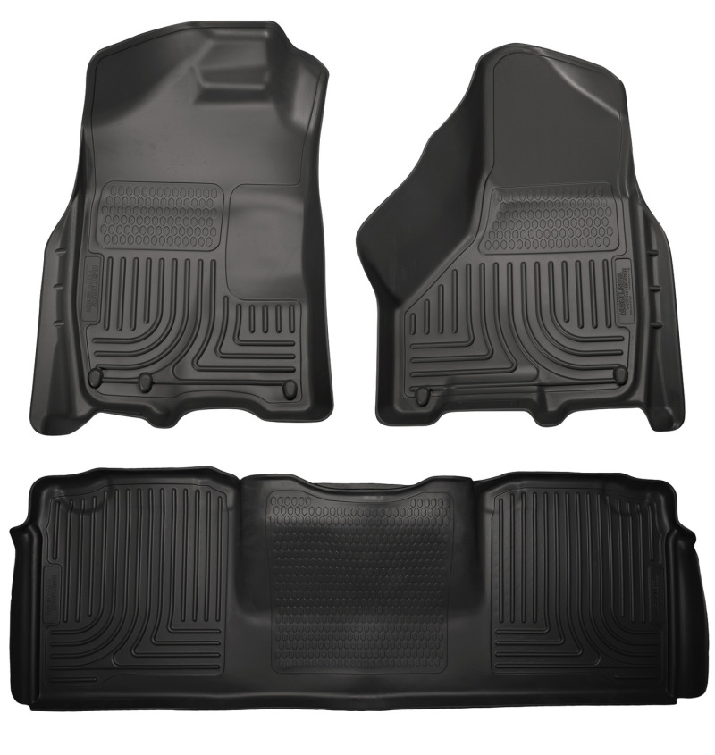 Husky Liners 10-12 Dodge Ram 2500/3500 Mega Cab WeatherBeater Combo Black Floor Liners thumbnail 2