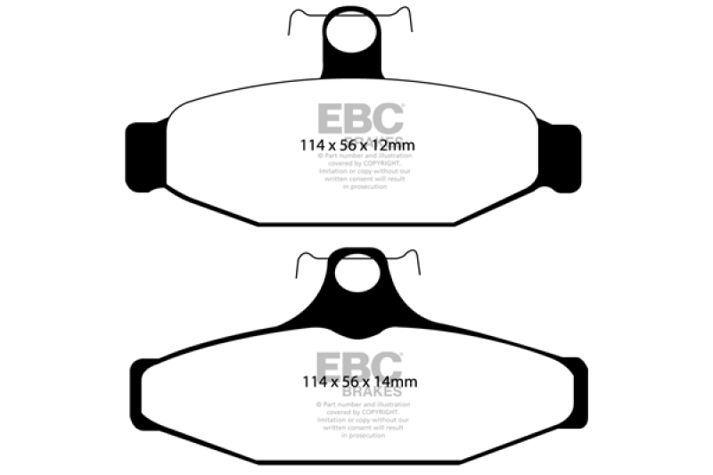 EBC 85-88 Chevrolet Camaro (3rd Gen) 2.8 (Performance Package) Ultimax2 Rear Brake Pads thumbnail 3
