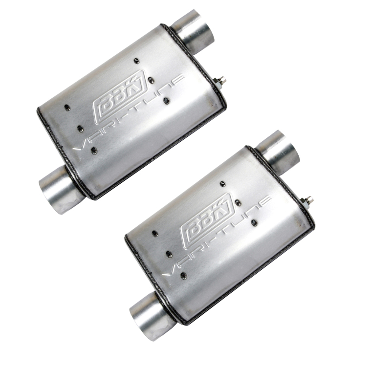 BBK 86-04 Mustang Cat Back Kit Varitune Mufflers Stainless Steel Tips thumbnail 7